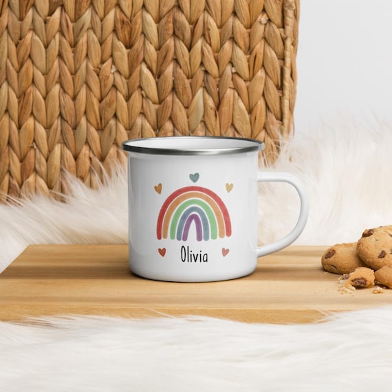 Kid Mug Personalized, Rainbow Kid Mug, Custom Kid Cups, Personalized Kids Cups, Childrens Mug, Personalized Kids Gift, Toddler Mug
