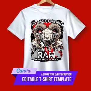 Editable Class reunion T-shirt Template, Homecoming, Football T-Shirt Design, Canva Template, Sports T-shirt, Football Design Back to School