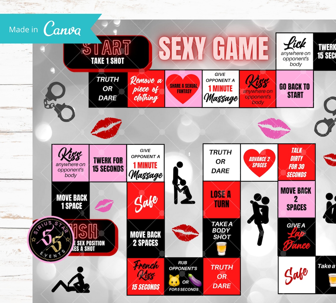Adult Sex Game Drinking Game Wedding Game Date Night Game Etsy