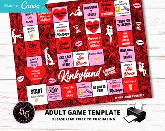 Adult Sex Game, drinking game, wedding game, date night game, Fathers Day  Gift , game board template,
