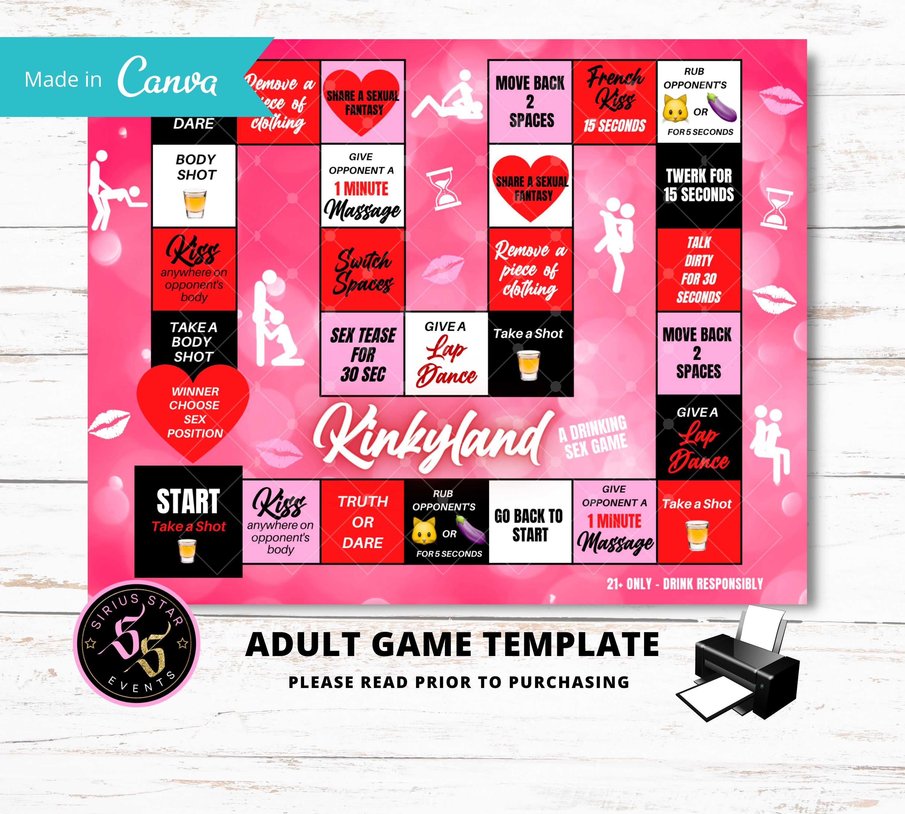 Adult Sex Game, Drinking Game, Wedding Game, Date Night Game