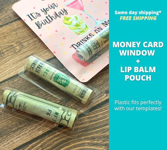 Money Holder Plastic Lip Balm Plastic Money Card Cover Etsy