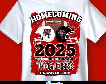 Editable Class reunion T-shirt Template, Homecoming, Football T-Shirt Design, Canva Template, Sports Football T Shirt Design, Homecoming