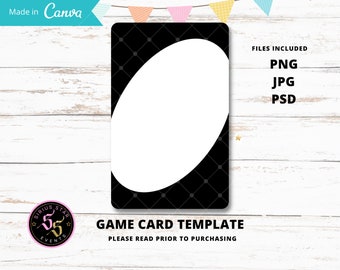 drunk game card game card template one card template blank etsy uk