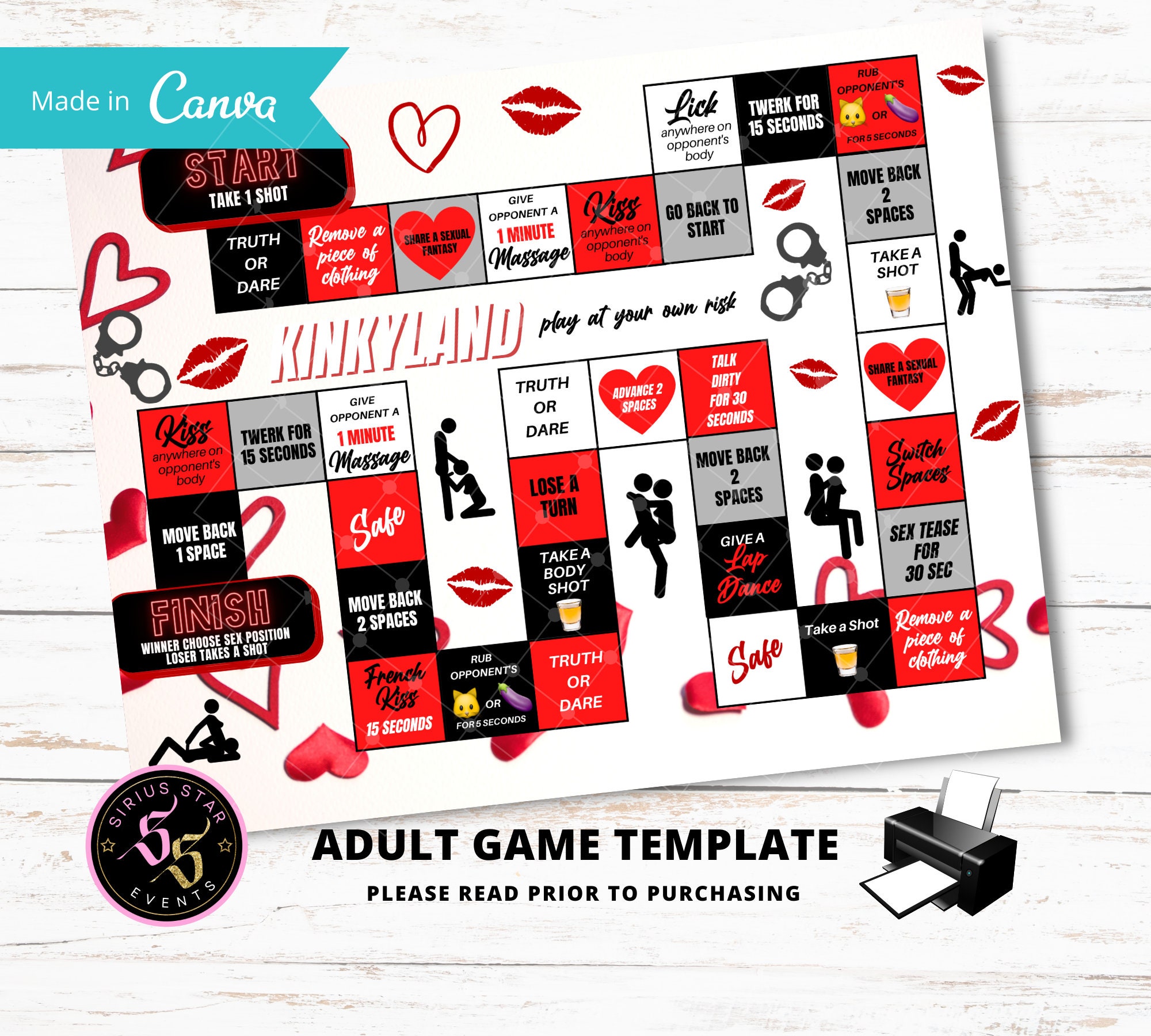 Adult Sex Game Drinking Game Wedding Game Date Night Game photo