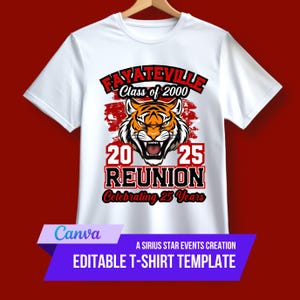 Editable Class reunion T-shirt Template, Homecoming, Football T-Shirt Design, Canva Template, Sports Football T Shirt Design, back to school