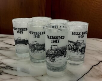 Vasos de coche clásicos vintage de 12 oz (juego de 6)
