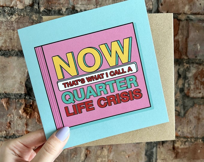 Funny Quarter Life Crisis Birthday Card, 90s Nostalgia