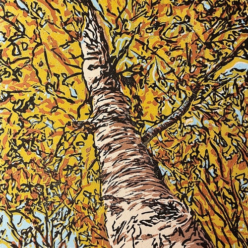 Original Linocut Print moonlight - Etsy