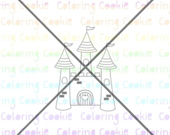 Silkscreen PYO Cookie Stencil princess castle