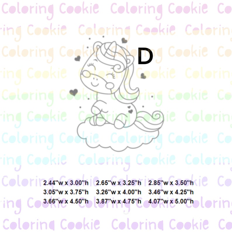 Paint Your Own Unicorn PYO Cookie Stencils Mesh SILKSCREEN D