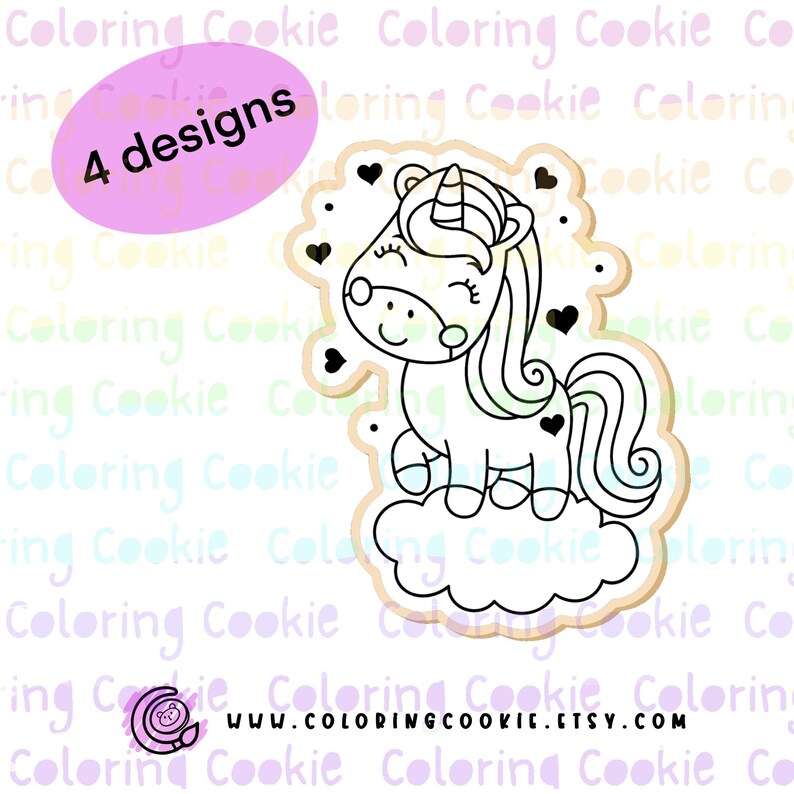 Paint Your Own Unicorn PYO Cookie Stencils Mesh SILKSCREEN image 1