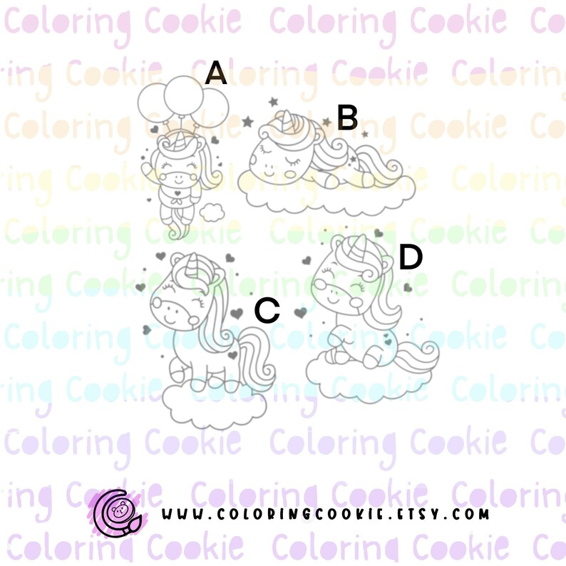 Paint Your Own Unicorn PYO Cookie Stencils Mesh SILKSCREEN Set of 4