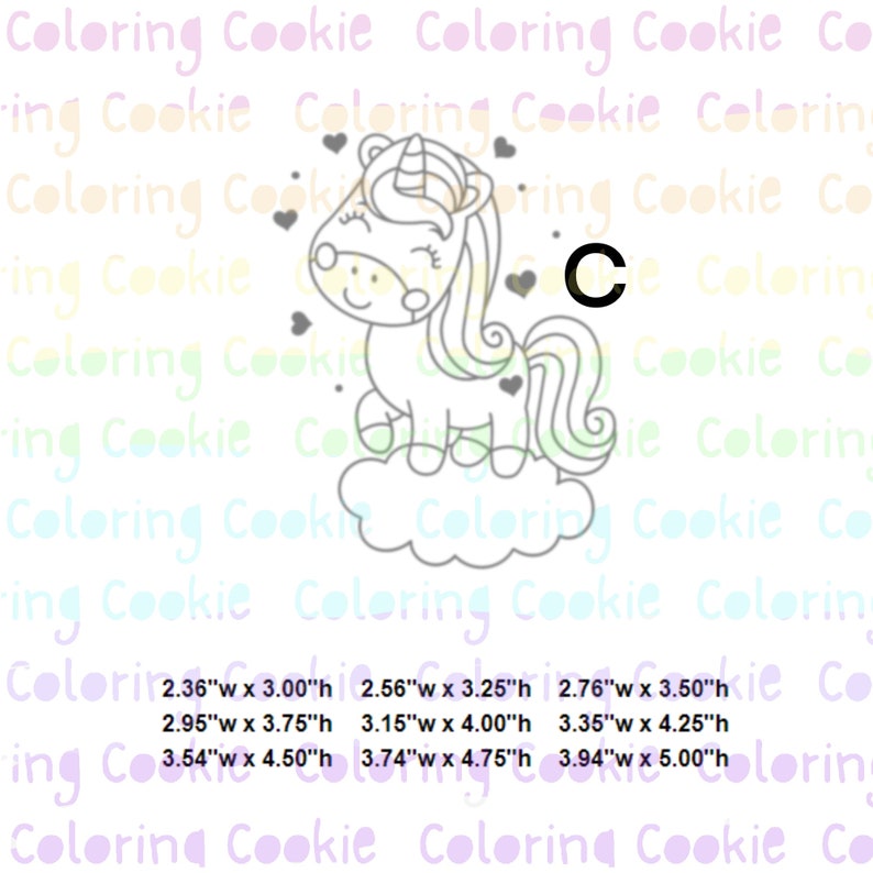 Paint Your Own Unicorn PYO Cookie Stencils Mesh SILKSCREEN C