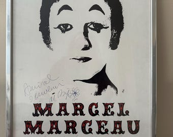 Marcel Marceau, Bip the Clown, Marcel Marceau Print, Marceau