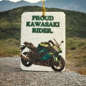 Personalised Lemon Scented Motorcycle theme Car Air freshener. Any Motorcycle Available