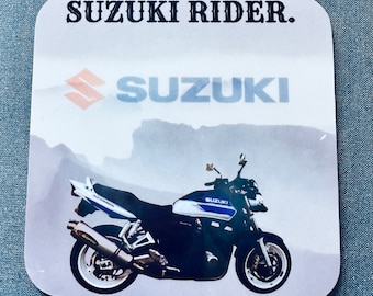 Sottobicchiere moto personalizzato. Usa una foto della tua bici o usa qualsiasi immagine stock.