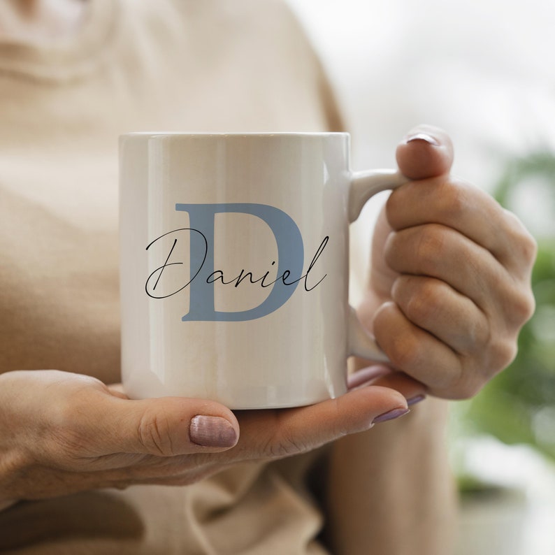 personalized mug with name and initial. original personalized mug with name. image 3