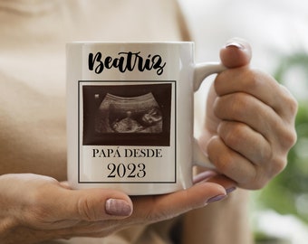 mug for dad, personalized mug for fathers, personalized mug baby ultrasound, personalized father's day mug