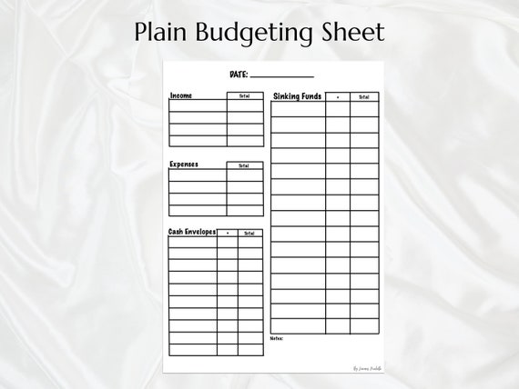 Sinking funds tracking sheet/Minimalistic Design