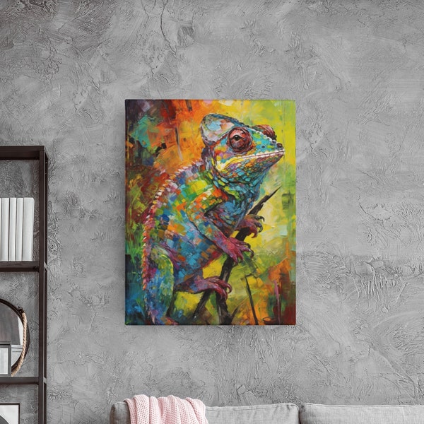 Chameleon Painting - Etsy