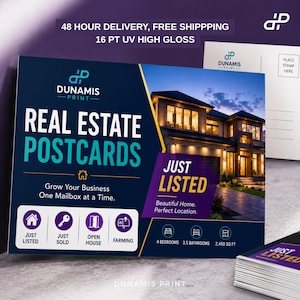 Custom Real Estate Postcards | Realtor Marketing, Just Listed, Open House, Farming