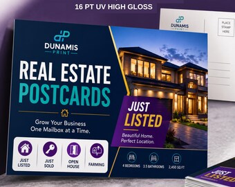 Custom Real Estate Postcards | Realtor Marketing, Just Listed, Open House, Farming