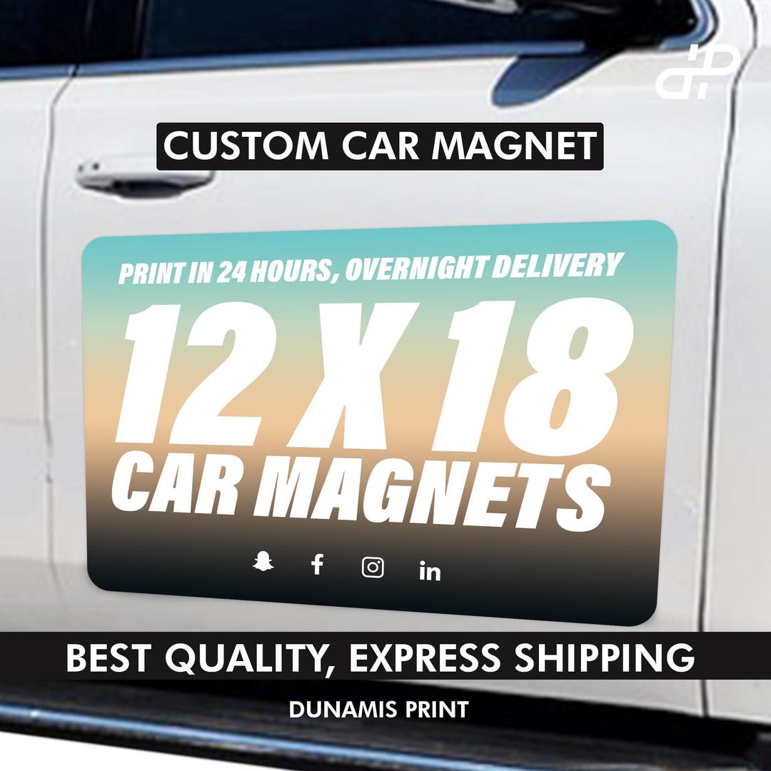 Car Ruler Magnet Personalized Car Magnet: 12 X 18 Rounded Corner, Weatherproof - Etsy