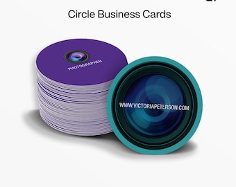 2" Circle business cards | Round business cards | Circular business cards | Custom-shaped business cards | Eye-catching business cards