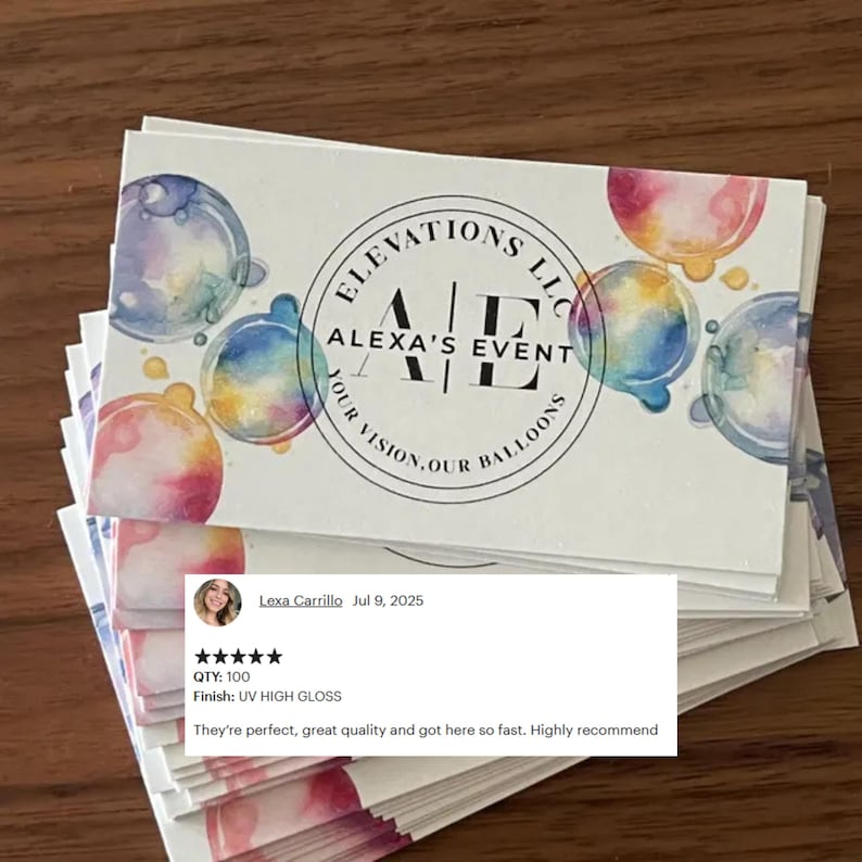 Custom Business Cards – 16pt UV Gloss, Fast Print & Shipping Bild 19