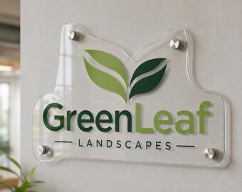 Personalized Acrylic Logo Sign | Custom Shapes & Sizes | Fast Production with Standoff Hardware