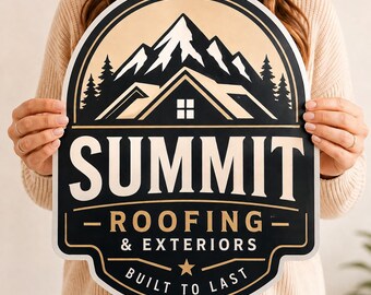 Custom Business Logo Sign | Aluminum or Metal Composite | Personalized Shape & Size | Fast Production with Free Next Day Delivery