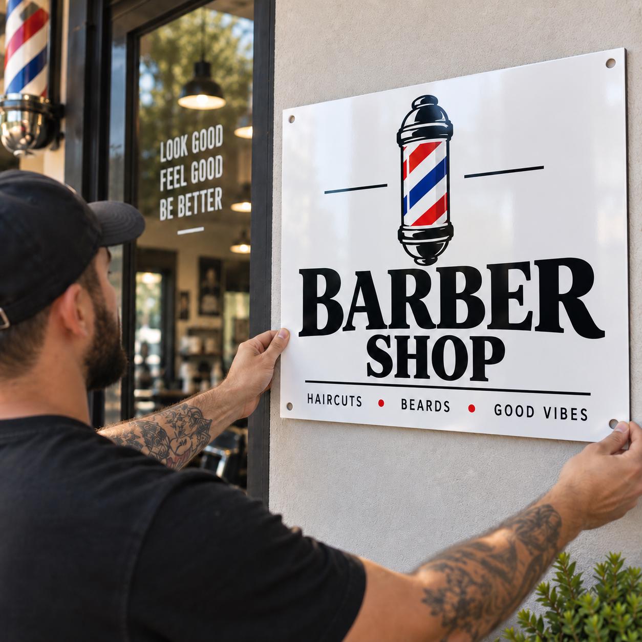 Wood Barber Sign - Etsy