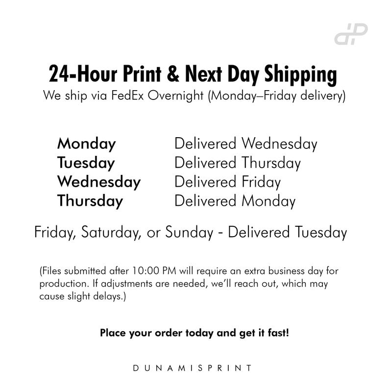 Artwork submission guide – Use CMYK color mode, 300 DPI resolution for sharp printing.