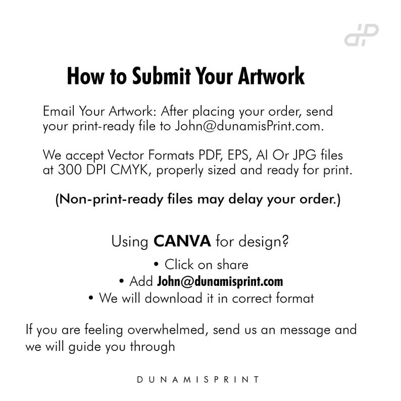 Artwork setup for business cards – Ensure 0.125-inch bleed and keep text within the safe zone.