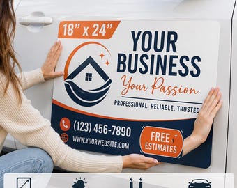 18x24 Personalized Car Magnets | Flexible 30 Mil | Next Day Shipping Offer