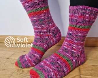Chaussettes pour femmes tricotées à la main en fil de laine « Regia », taille UE 38/39