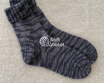 Chaussettes classiques tricotées à la main, confortables et chaudes pour femme/homme. Regia