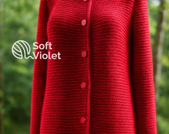 Pull tricoté main en laine et alpaga mérinos | Tricot surdimensionné artisanal
