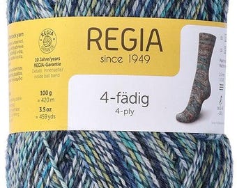 Fil à chaussettes 4 fils Regia 01243, couleur astéroïde"