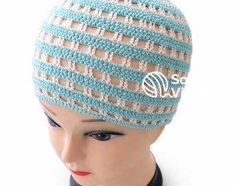 Bonnet d'été au crochet fait main pour enfants - 100 % coton mercerisé, protection solaire, 2-5 ans