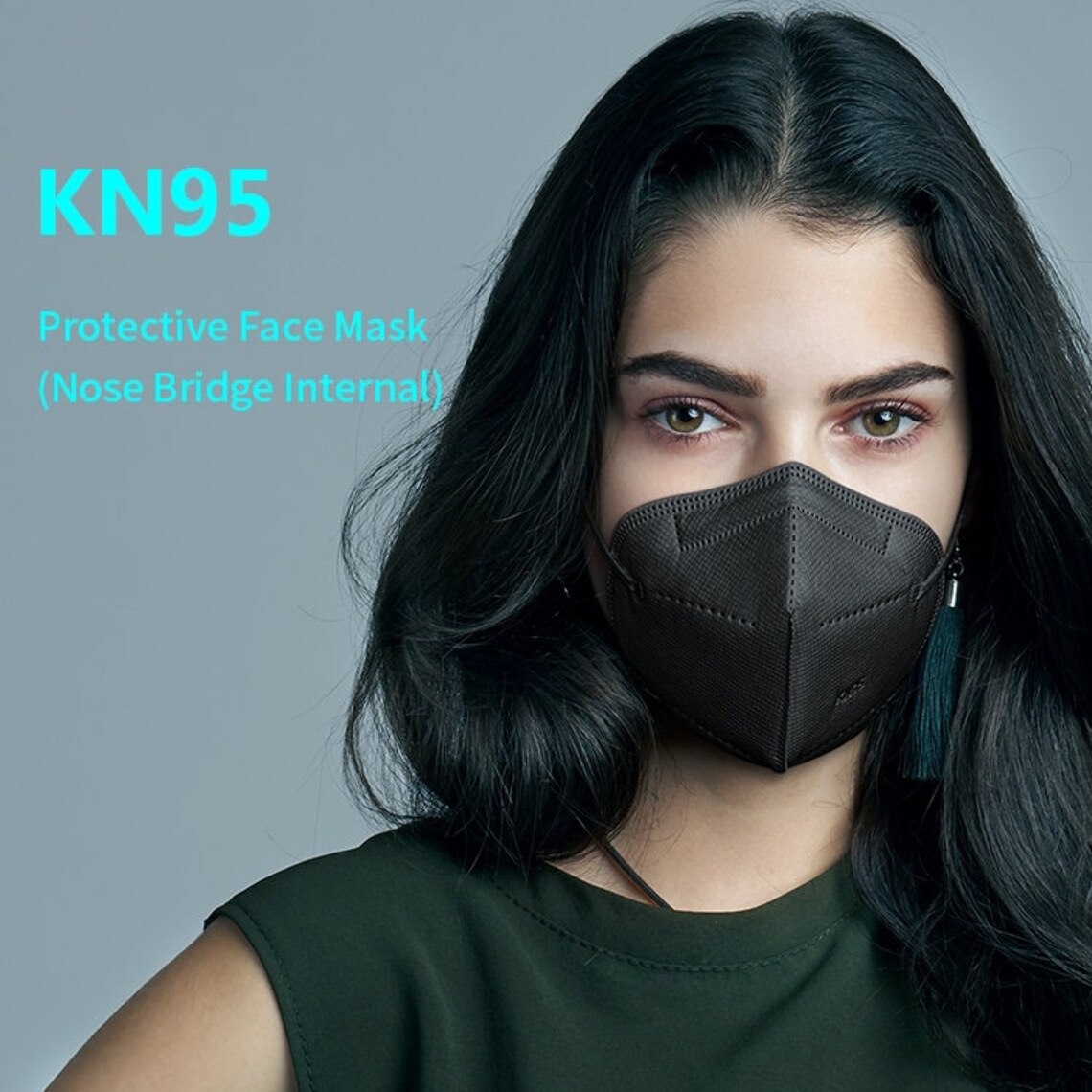 Black KN 95 Mask 10 Pack Foldable 5 Layer Protective Cup Dust Etsy