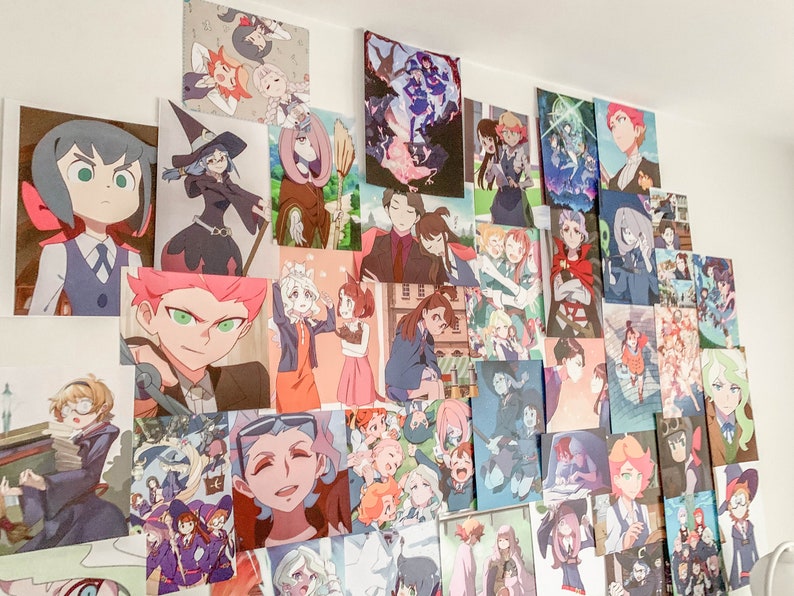 Digital Prints for Bedroom Wall Decor LWA Little Witch Academia Photo Collage Kit
