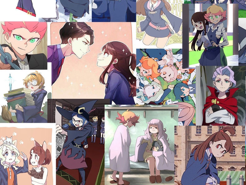 Digital Prints for Bedroom Wall Decor LWA Little Witch Academia Photo Collage Kit