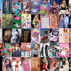125 Y2K Photo Collage Kit Indie Room Decor, 2000s 90s aesthetic retro wall art image 6