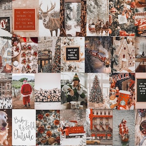 Christmas Wall Collage, Aesthetic Room Decor Christmas Aesthetic ...