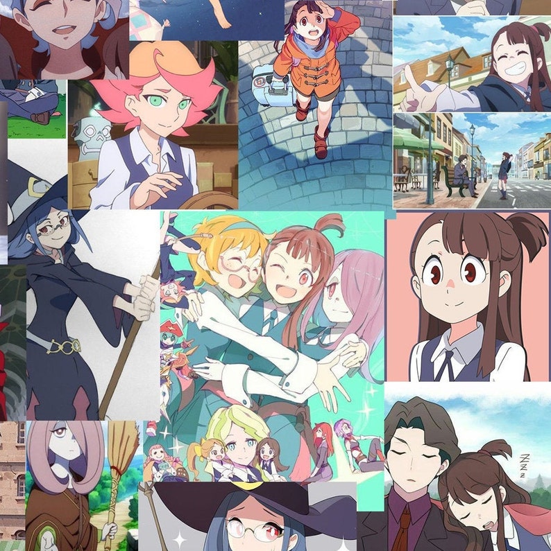 Digital Prints for Bedroom Wall Decor LWA Little Witch Academia Photo Collage Kit