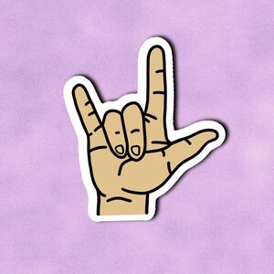 I Love You Tie Dye Sticker Asl Decal Best Friend Gift Cute Etsy