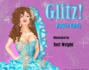 Paper Doll Wedding Craft Printable Glitz