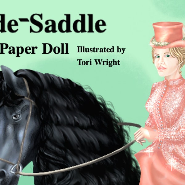 PAPER DOLL Riding Horse Rodeo Dressage Digital